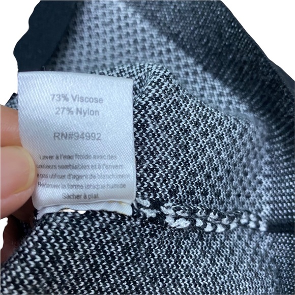 P Luca Milano striped Sweater Tunic Color Block Checkered Black White 90s M - Picture 7 of 10